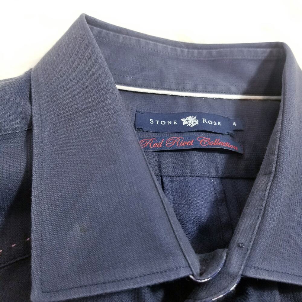 Stone Rose Red Rivet Collection Button Up Dress Shirts - Picture 9 of 14